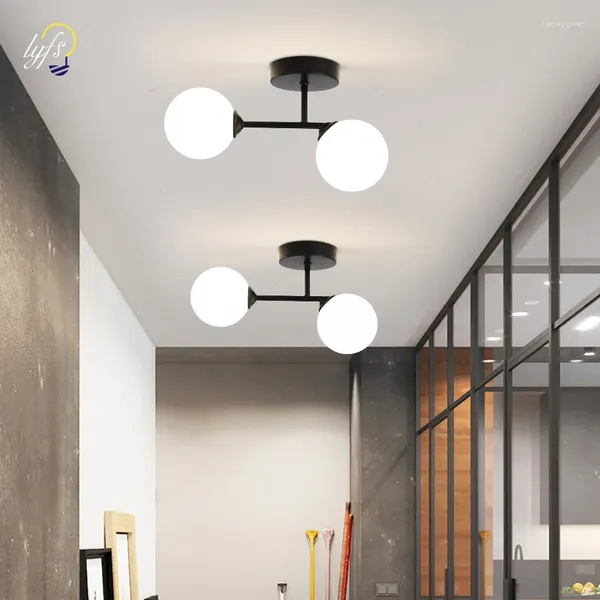 Luzes de teto Lâmpada LED Interior Iluminação para decoração de casa quartel da sala de estar da mesa de jantar Corredor Nórdico Luz Nórdica