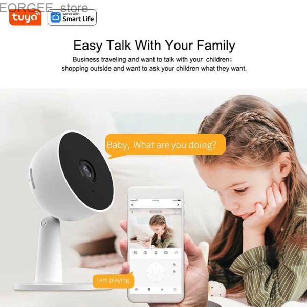 Andere CCTV -Kameras Tuya Smart 1080p WI FI Smart Home Security Camera 2MP HighDefinition Echtzeit -Anwendungswarnungen Twoway Audio mit Baby- und Haustierbewegungsverfolgung Y2