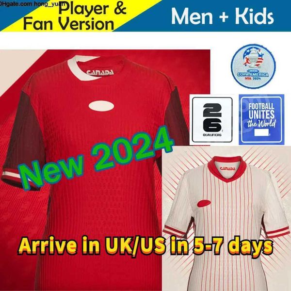 Canada Soccer New Jersey Maillot de Foot Copa America Cup Kit Kit 2025 Canadian National Team Shirt da calcio 24/25 Versione giocatore a casa Buchanan