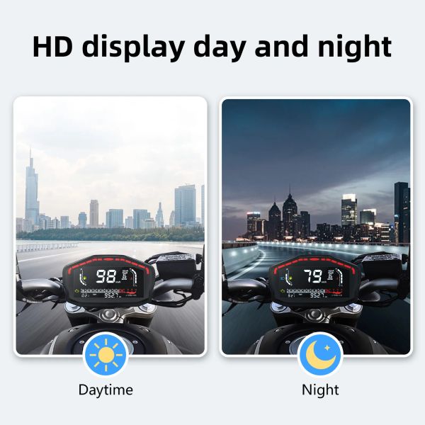 2022 Motorrad Universal LED LCD -Tachometer digitaler Hintergrundmesser für 2,4 Zylinder für Honda Ducati Kawasaki Yamaha