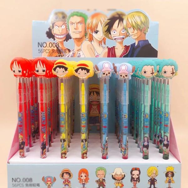 Lápis 56 PCs/lote kawaii pirata lápis mecânicos criativo Creative Pen Pen Stationery Gift School Office Supplies