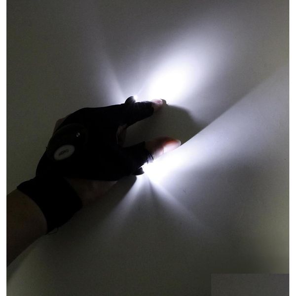 LED Gadget 2pcspair Fingerlichthandschuh Taschenlampe Taschenlampe Mtiuse 1 Stück für Cam Wanderfischer