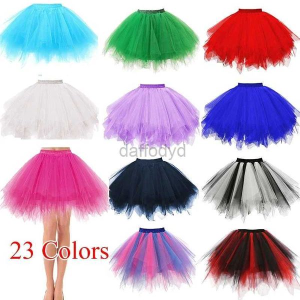 Urbane sexy Kleider bonbonfarbene farbenfrohe Rock Frauen sexy Mini Tulle Kleid Weihnachten Masquerade Kleid Bühne Performance Ballet Fluffy Rock 240405