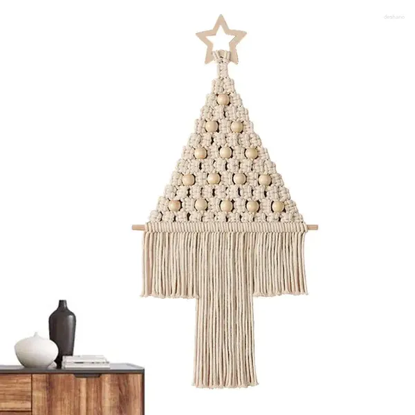 Wandteppiche Makrame Weihnachtsschmuck Baumwollbaum DIY KIT BOHO STYLE FIRY WALS HANGEBLAGE EIN