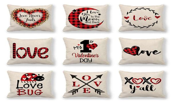 123 disegni cuscini di San Valentino Case Valentine039s Day Letter Printing Cestino per cuscinetto Heart Cover 4545cm SOFA NAP CUSCHION COPERCHI