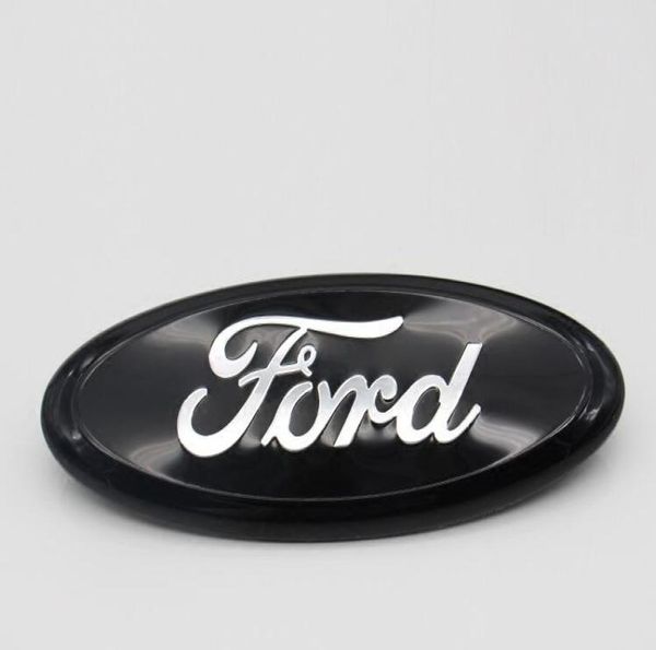 1pc Fit for Ford 20042014 F150 Зеркало черное серебряное переднее гриль Emblem Emblem Oval Decal9237363