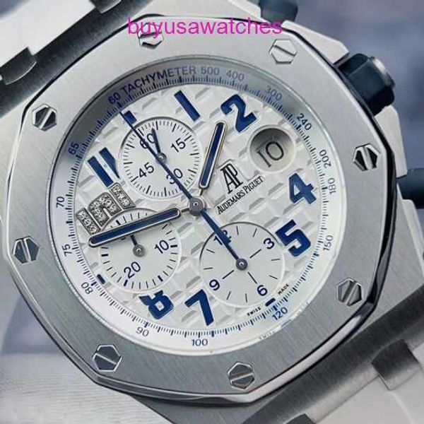 AP Casual Wrist Watch Limited Epic Royal Oak Offshore Serie 26197ST con Diamond Inlay Timing Function Mechanical Watch per uomini