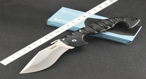 Faca espartana de alta qualidade acabamento frio aço de alta dureza lâmina afiada lade tática dobrável camping ao ar livre Sobrevivência EDC Knife4531620