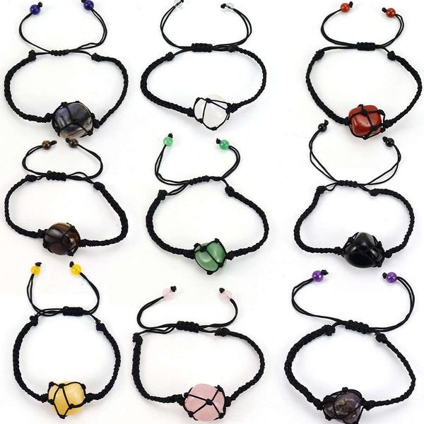 Tiktok Live handgewebtes schwarzes Jade -Faden Kristall Original Steingitter -Bag Armband Anpassungsarmbänder Bündel für Mädchen, Perlenschmuck