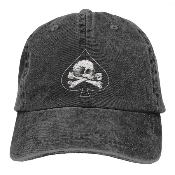 Ball Caps Summer Cap Sun Visor Ace of Spades Skull Hip Hop Poker Cappello da cowboy Cappelli