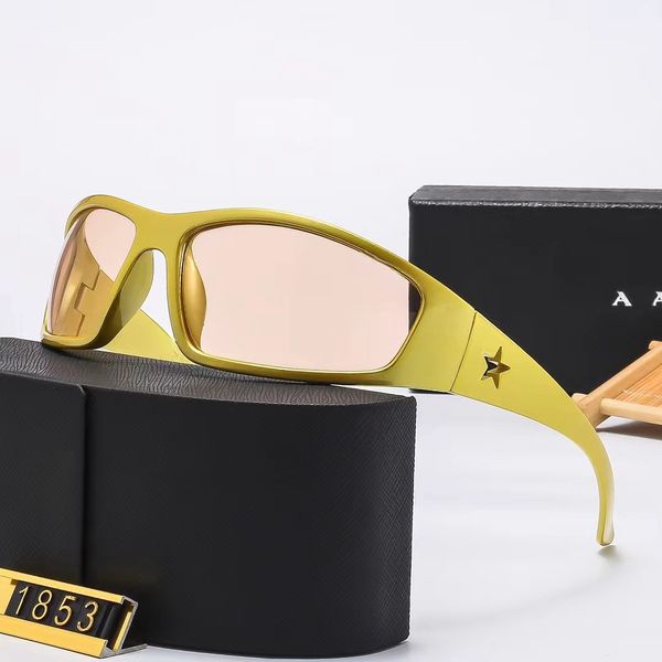 Quadratische Sonnenbrille Nylonlinsen Anti-Radiation Street Fashion-Brille für weibliche Trends im Freien Brillentöne