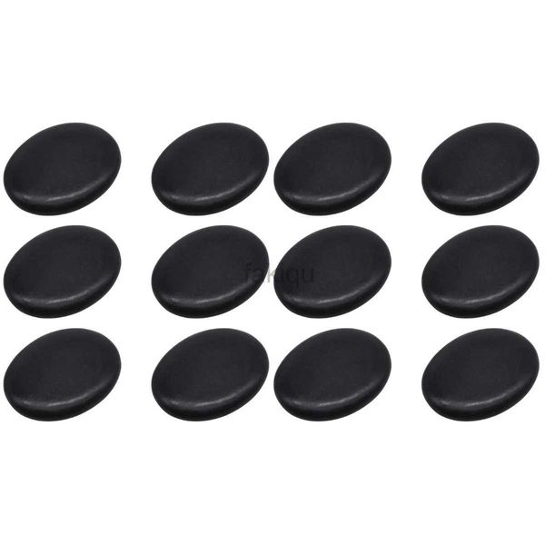 Massage Stones Rocce 12pcs Beauty Spa Body Body Stone Set Guasha Stones Guasha Board Board Vulcanic Rocce Body Basalt Basalt Stones Hot Stone Walder 4x3cm 240403