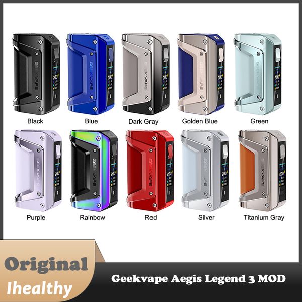 Geekvape Aegis Legend III 3 Mod Çift 18650 Pil Kilidi Yeni Tri-geçirmez IP68 derecelendirme TFT Renk Ekran Tip-C Hızlı Şarj