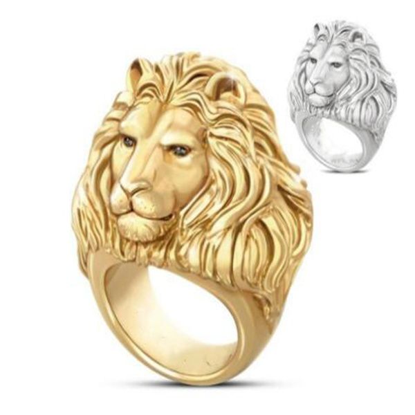 Dominering Lion Head Ring billige Schmuckzubehör Großhandel Schmuck Männer Ringe Halloween Ringe für Männer coole Stuff Chunky Ringe