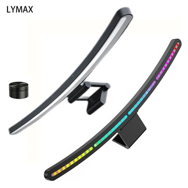 Steuerung von Lymax Desk Lampe DIMPROLLE DIMPLE CONTION EIGENSCHAFTEN BEISE Home Studie Lesen Bildschirm Monitor Computer gebogener Oberflächenbildschirm Hanging Lamp