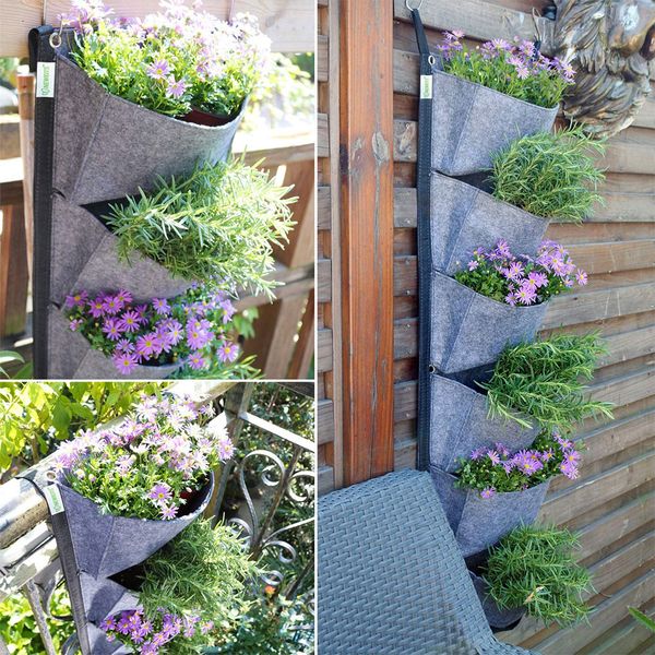 6 tasche 107x30 cm Green Vertical Garden fioriera Montate Montate Frutti vegetali Piantatura di pentole in coltivazione da giardino