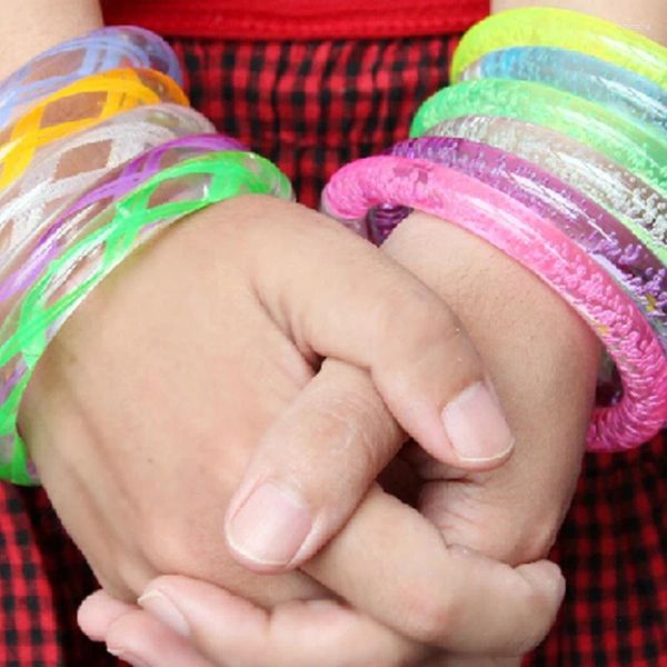 Decorazione del partito 20 Pz / lotto LED Bracciale Luce Lampeggiante Braccialetti luminosi Lampade lampeggianti Per Matrimonio Discoteca Natale Giocattoli per bambini Regali Puntelli