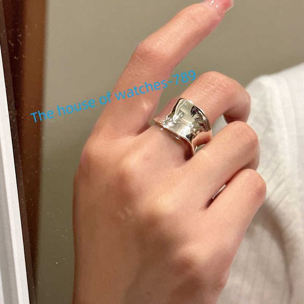 Joyever hochpolierter Silbermodischen Ringe Chunky Finger 925 Sterling Silber Ring für Frauen