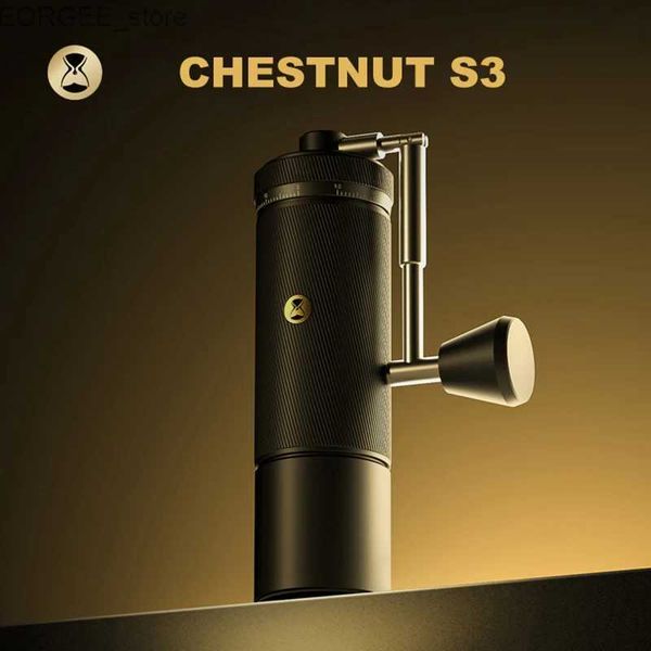 Kahve Yapıcıları Timemore Chestnut S3 Manuel Kahve Öğütücü Harici Ayar 0.015mm/Tıklayın S2C890 Manuel Espresso Grinder Burr Y240403