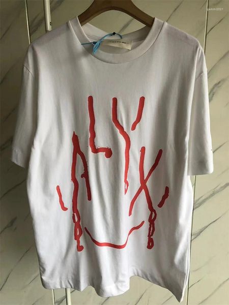 Мужская рубашка для футболок мужчина дизайнер хип -хоп 1017 Alyx 9SM Tee Women Women Red Print Logo Tops Hentai