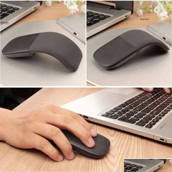 Mäuse Bluetooth Arc Touch Maus tragbare drahtlose faltbare stille schlanke Mini -Computer optisch für Laptop -Tablet iPad Drop Lieferung Compu otliw