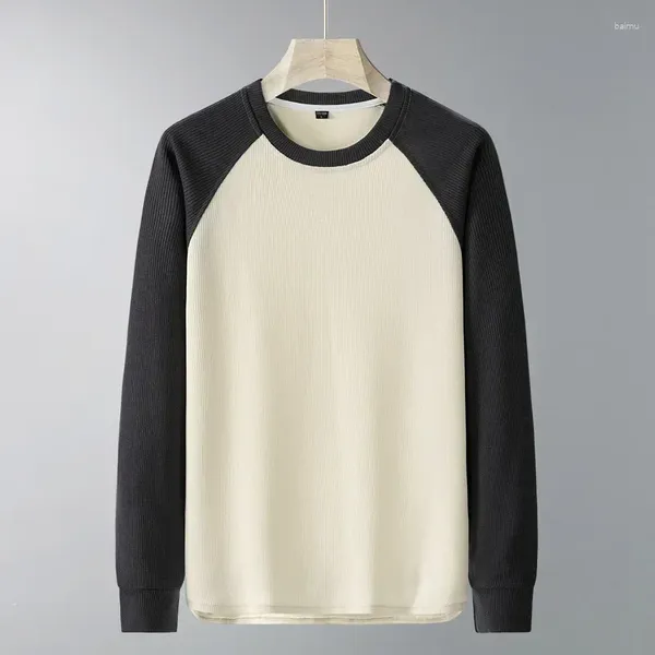 Camicie da uomo 2024 maniche autunnali raglan grandi maniche lunghe per maniche lunghe con maniche lunghe di servizio pesante casual