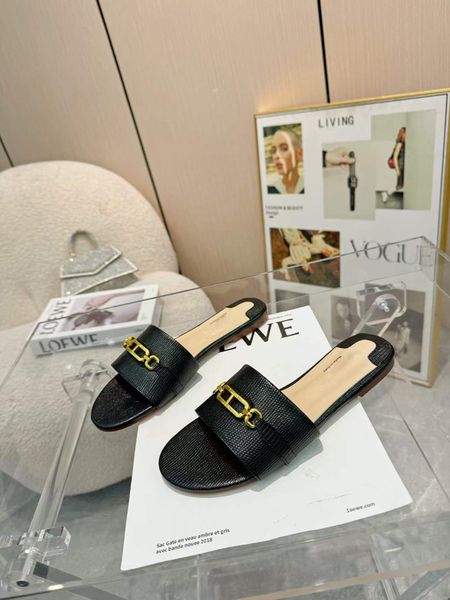 Fashion Women Summer Sandals Slifor Stampato CROC Slide Slide vintage Sliders Italia Populante fibbia in metallo in metallo Filla in metallo abbellito Banchet Slipper Box Boxe 35-42