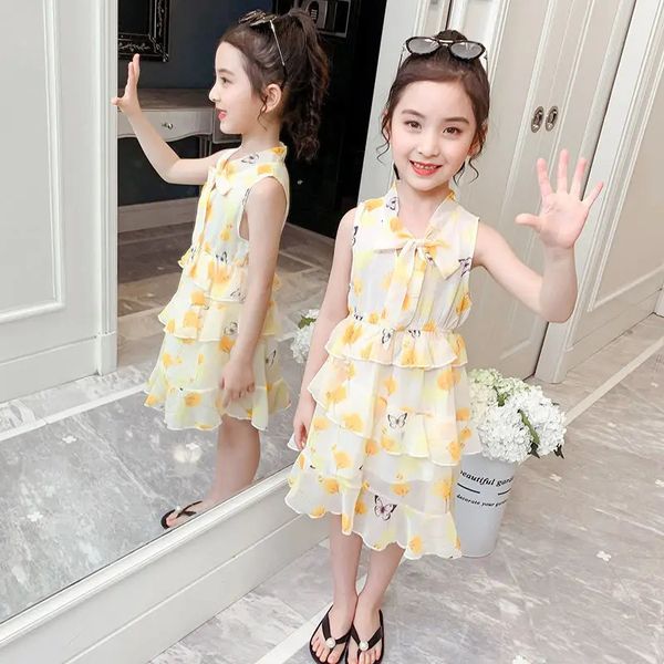 Mädchenkleid Sommerurlaub Casual Clothes Childrens Kinder für Baby Party Prinzessin Kleider 2 3 4 5 10 12 Jahre alte 240403