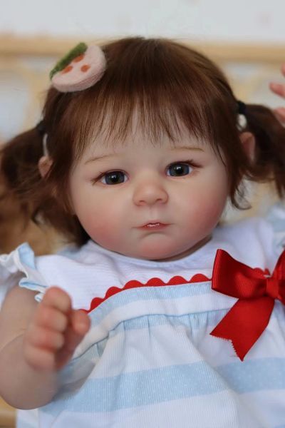20 -дюймовая жизнь REBORN Girl Doll Doll, 3D, нарисованная кожа Bebe новорожденная кукольная девочка с похожей одеждой