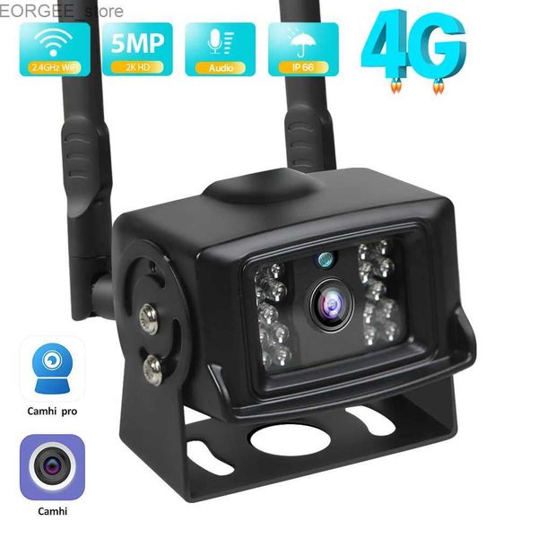 Altre fotocamere CCTV Camera IP WiFi 4G SIM SIM SIM 5MP HD Bullet CARTE CAMERA AUTORI 1080P SCHETTA DI SICUREZZA SCHETTA CCTV SURVENZIONE CAMERA P2P APP CAMHI Y240403