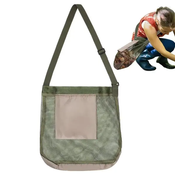 Bolsas de armazenamento Bolsa de cogumelo forrageando malha respirável grande colheita com mochila de coleta de bolso extra multiuso