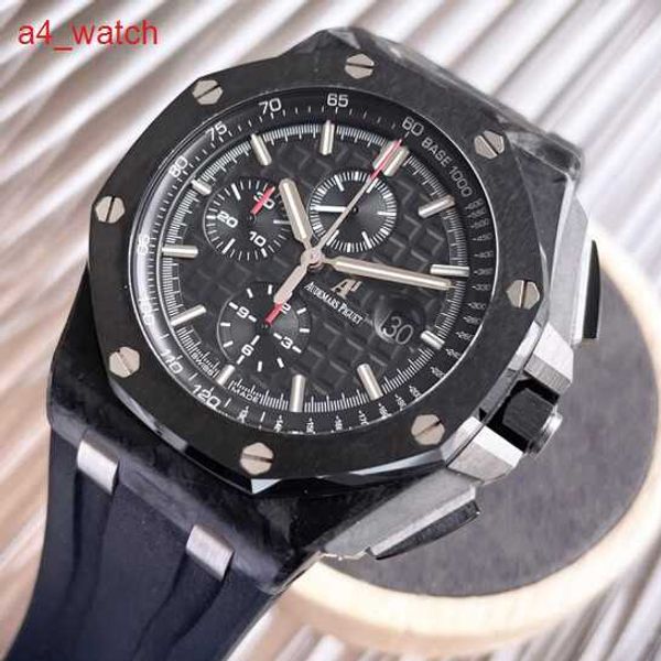 Orologio da polso personalizzato da uomo Royal Oak Offshore 26400AU AUTOMATIC MECCLICA ACCIAIO ACCIAIO DATA ORCOLO DELLA PASTO PANDA NERO 42MM