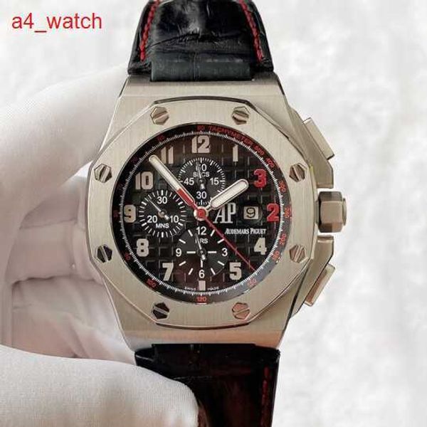 Benutzerdefinierte AP -Armbanduhr Royal Oak Offshore Series Limited Edition Red Inverted Time Standard Automatische mechanische Herren Uhr 26133st Precision Stahl 48mm