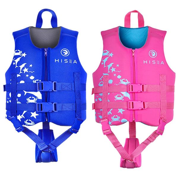 Giacca di salvataggio per bambini in neoprene giubbotto d'acqua sportivo surf sulla spiaggia da surf da nuoto Sicurezza di rafting 240403