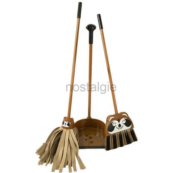 Cozinhas brincar de comida para crianças de limpeza de brinquedos de brinquedos mini varredura de vassoura conjunto bebê jardim de infância MOP Dustpan Kids Brike House Housework Toys 2445