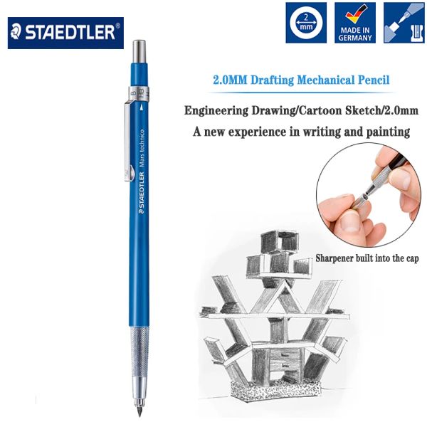 Lápis 1 PCs Staedtler Lápis mecânicos 780 C Desenho de engenharia de metal desenho de lápis automático de 2,0 mm