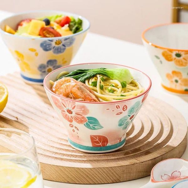 Schalen Keramik Tabelle Tisch Schüssel Haushaltszusulen für Küchengerichte zum Abendessen Set Porzellan Ramen Reis