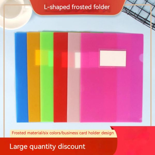 Pasta 20pcs lasped a4 pastas transparentes pastas coloridas únicas estudantes clipe de papel pasta de plástico organizadores de arquivos de escritório personalizados