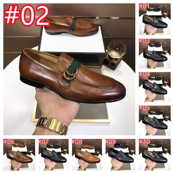 40style Sapato de designer de luxo novo Coroa de camurça pontianeira Coroa de metal Oxford Shoes para homens de vestido de casamento formal Sapatos de casa Sapatos Tamanho 6.5-12