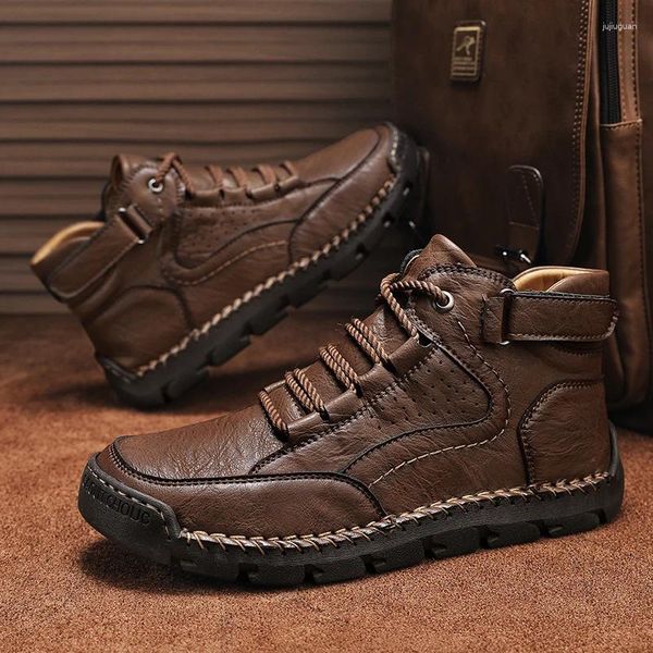 Sapatos casuais cyytl masculino tênis de inverno plataforma panos de couro designer luxuros de moda de luxo