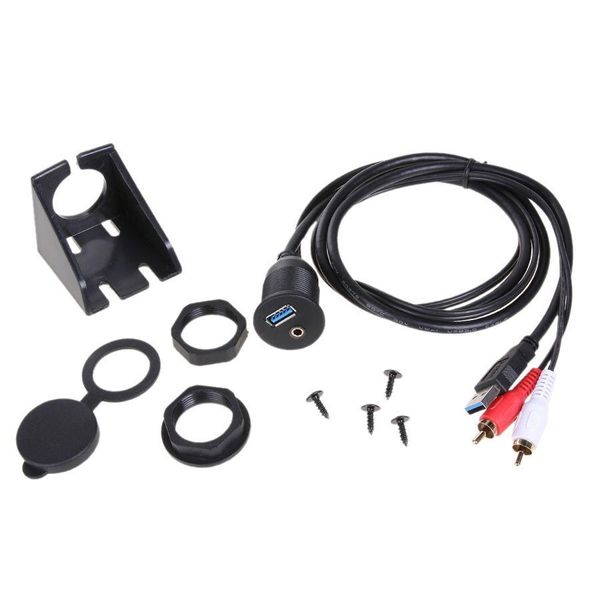 Altro Dashboard Auto Auto Auto Electronics 1 M Monte Pannello da 3,5 mm Aux Extension RCA da maschio a femmina USB3.0 per la consegna a goccia di styling Automobi OT7FM