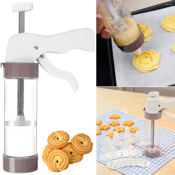 Backformen Cookie Pressautomat Keks Extruder -Waffen -Kit -Set Churro Maker -Kuchen -Dekorationswerkzeuge Lieferungen