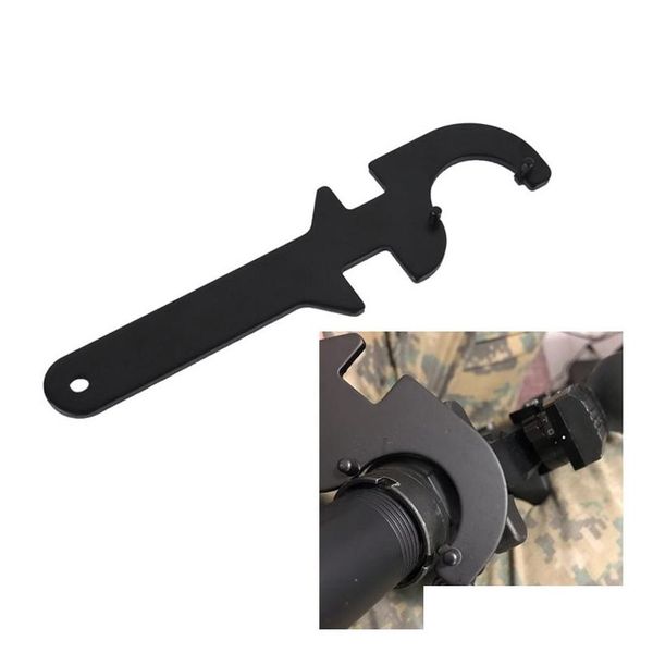 Acessórios táticos AirSoft M4 Muti-Function Aço delta Delta Butt Butch Ferch Buffer Tube Nut Flash ER para caça Drop Delive Dhusi