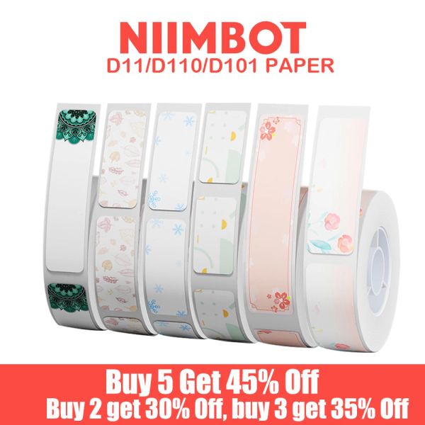 Carta D101 D11 D110 Etichette termiche Niimbot Adesivo Stampa termica Prezzi della carta Piazza Carta di merce Carta per la stampante Niimbot