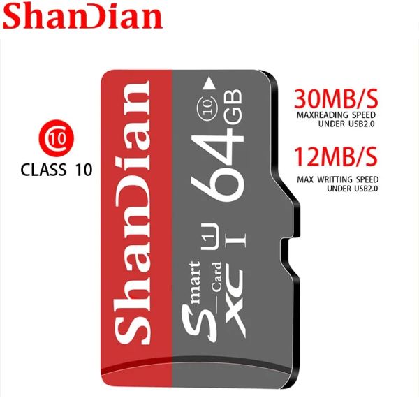 Scheda SD promozionale shandian Memoria ad alta velocità 64 GB 128G Mini Smart Flash Drive Smart Flash 16G 32G 8G Carma di memoria telefonica per auto TF scheda TF