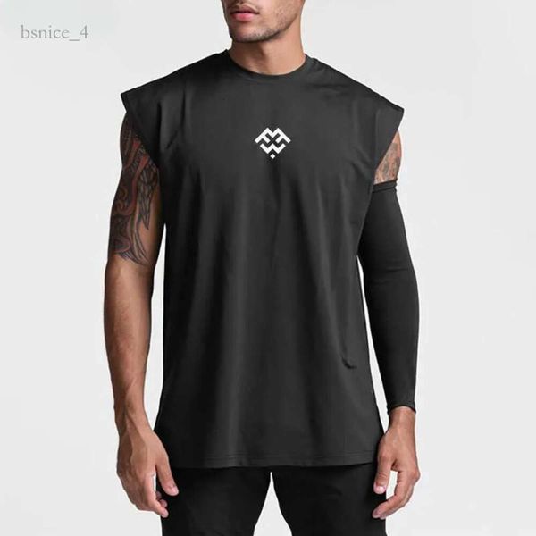 T-shirt da uomo Oversize Tagliato Abbigliamento da palestra Canotta da allenamento di moda Canotta da uomo Maglia muscolare Canotta Bodybuilding Canotta Fitness da uomo Camicia senza maniche 836