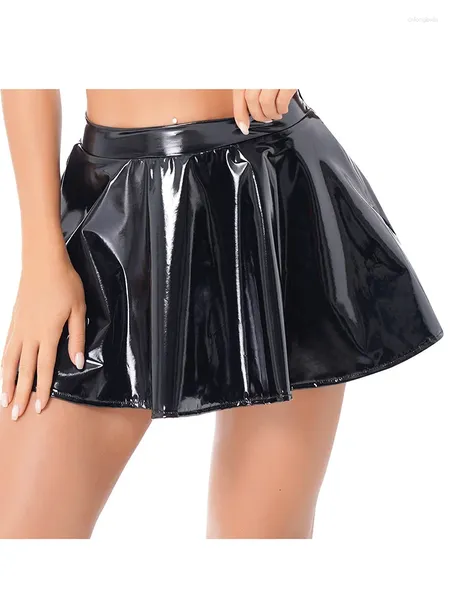 Gonne Short PU in pelle PU La gonna sexy da donna sexy clubwear a vita alta mini feste rosse