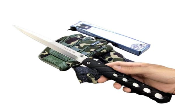 Pro 13 inç soğuk çelik 26s Tilite 26SXP bıçak aus8 bıçak katlanır bıçaklar stiletto kılıç saten düz bıçak siyah zyex sapı outto5812898