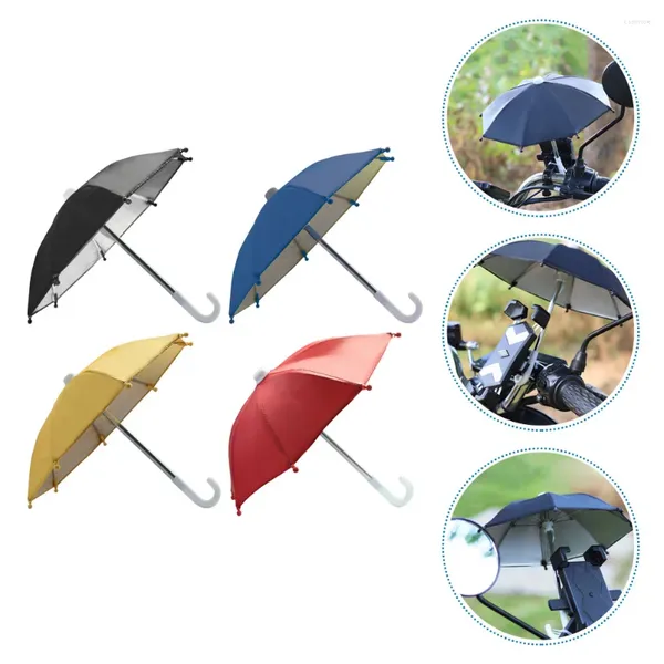 Regenschirme, 4 Stück, Motorrad-Regenschirm, Kofferraum, groß, groß, verstärkt, Handy-Sonnenschutz, klein