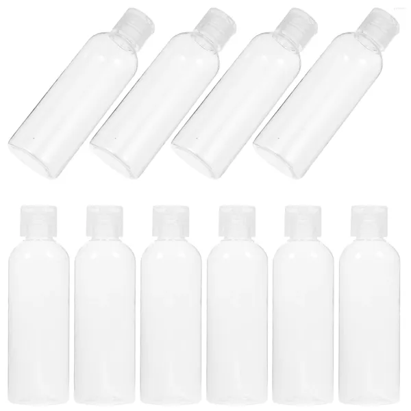 Garrafas de armazenamento 10 PCs Squeeze Bottle Travel Tamanho para higineses Recipientes de shampoo Recipientes de dispensador de plástico transparente